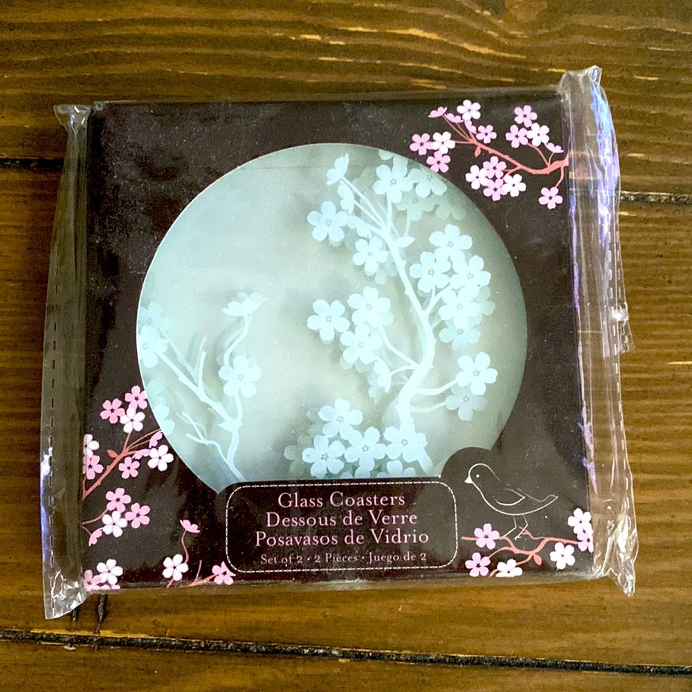 GLASS Coasters - Cherry Blossoms